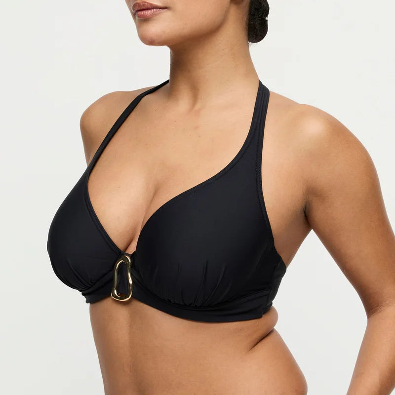 PrimaDonna Swimwear - Uvita Padded Plunge Bikini Top Black