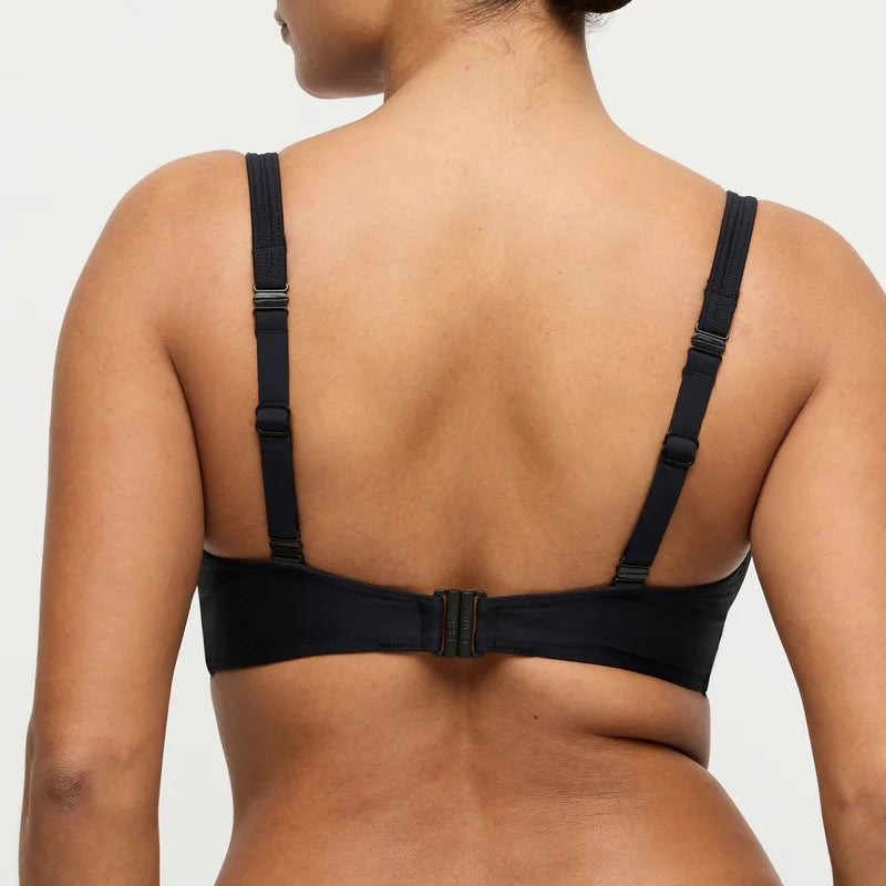 PrimaDonna Swimwear - Uvita Padded Plunge Bikini Top Black