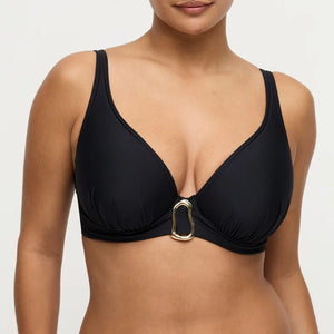 PrimaDonna Swimwear - Uvita Padded Plunge Bikini Top Black