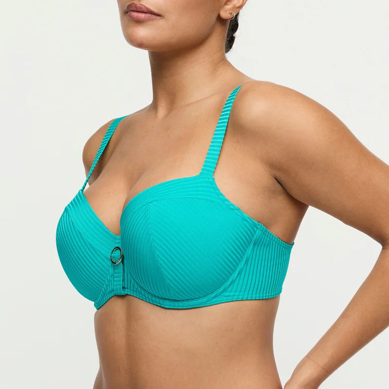 PrimaDonna Swimwear - Delray Padded Balcony Bikini Top Sea Turtle