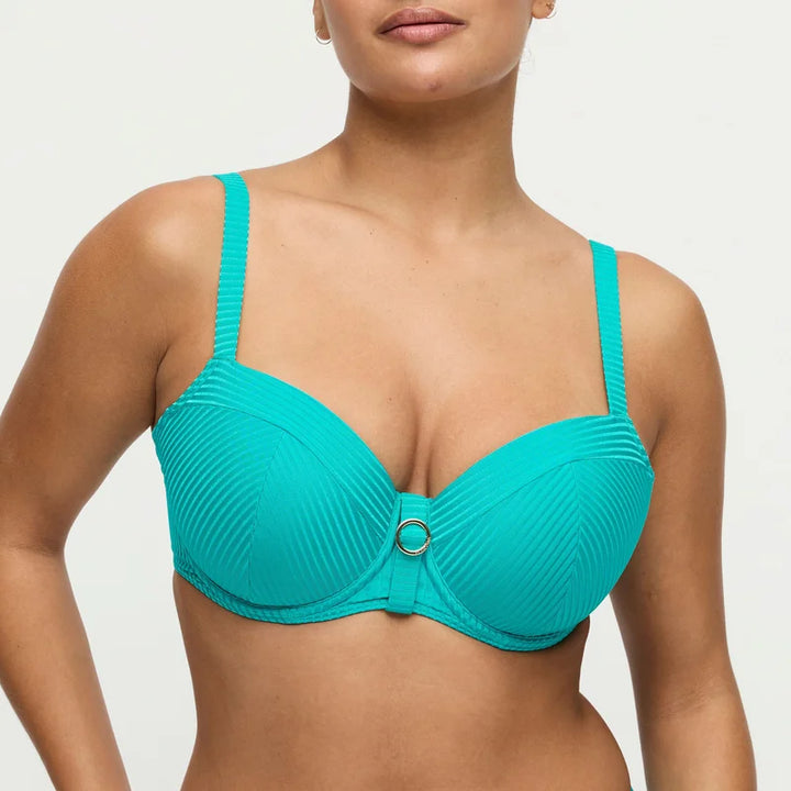 PrimaDonna Swimwear - Delray Padded Balcony Bikini Top Sea Turtle