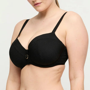 PrimaDonna Swimwear - Delray Padded Balcony Bikini Top Black
