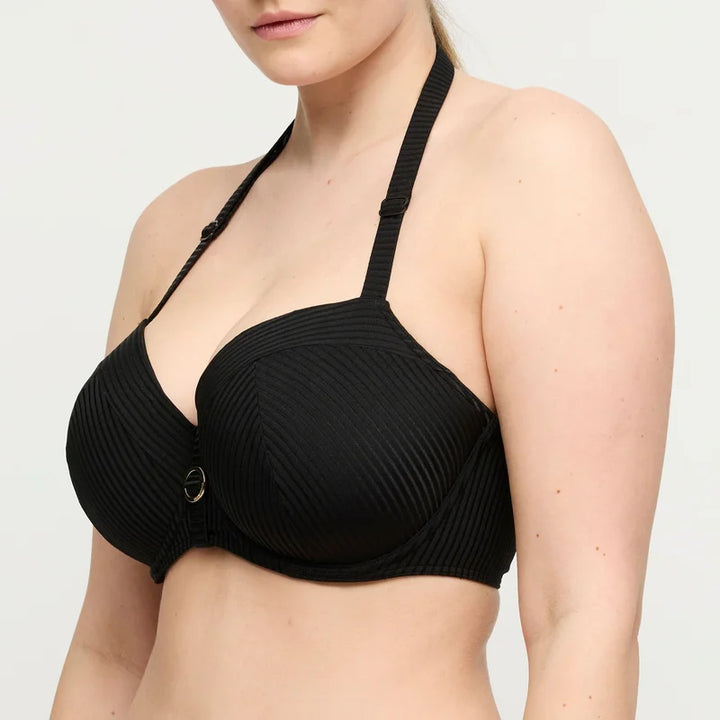 PrimaDonna Swimwear - Delray Padded Balcony Bikini Top Black
