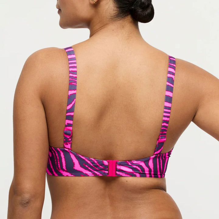 PrimaDonna Swimwear - Malabo Padded Balcony Bikini Top Hot Pink Zebra