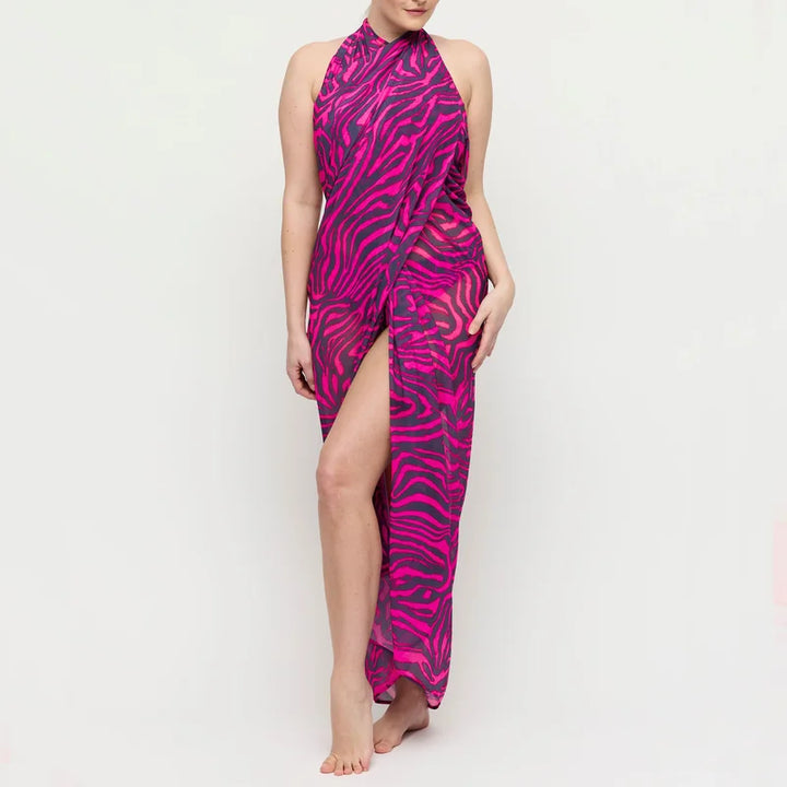 PrimaDonna Swimwear - Malabo Swimwear Pareo Hot Pink Zebra