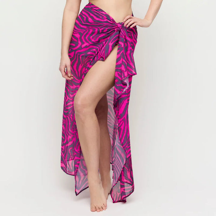 PrimaDonna Swimwear - Malabo Swimwear Pareo Hot Pink Zebra