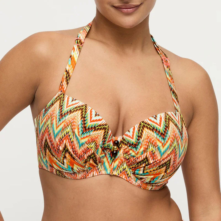 PrimaDonna Swimwear - Tubou Padded Balcony Bikini Top Ikat Summer