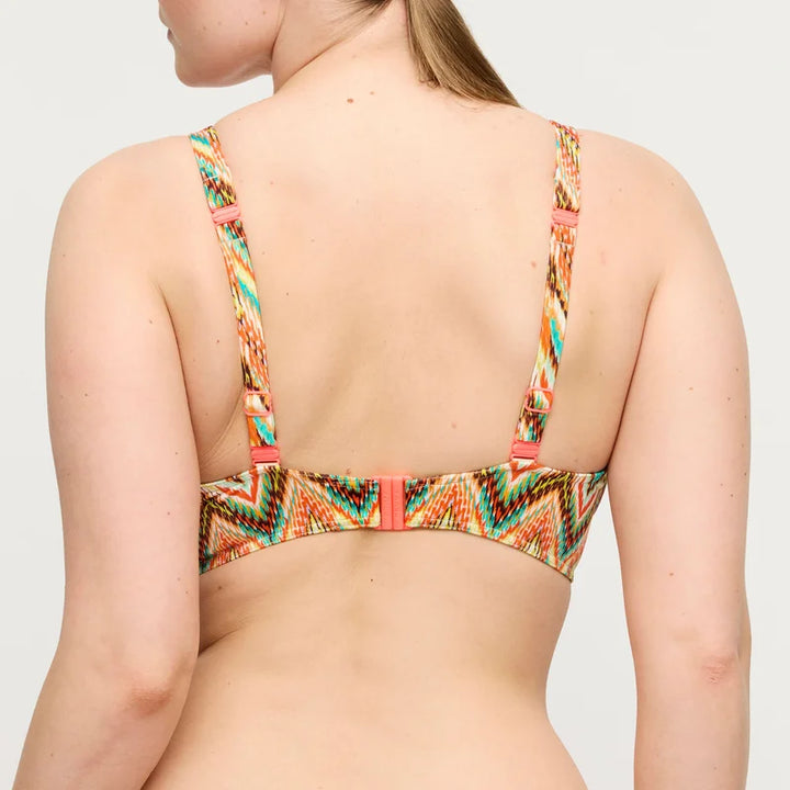 PrimaDonna Swimwear - Tubou Half Padded Plunge Bikini Top Ikat Summer