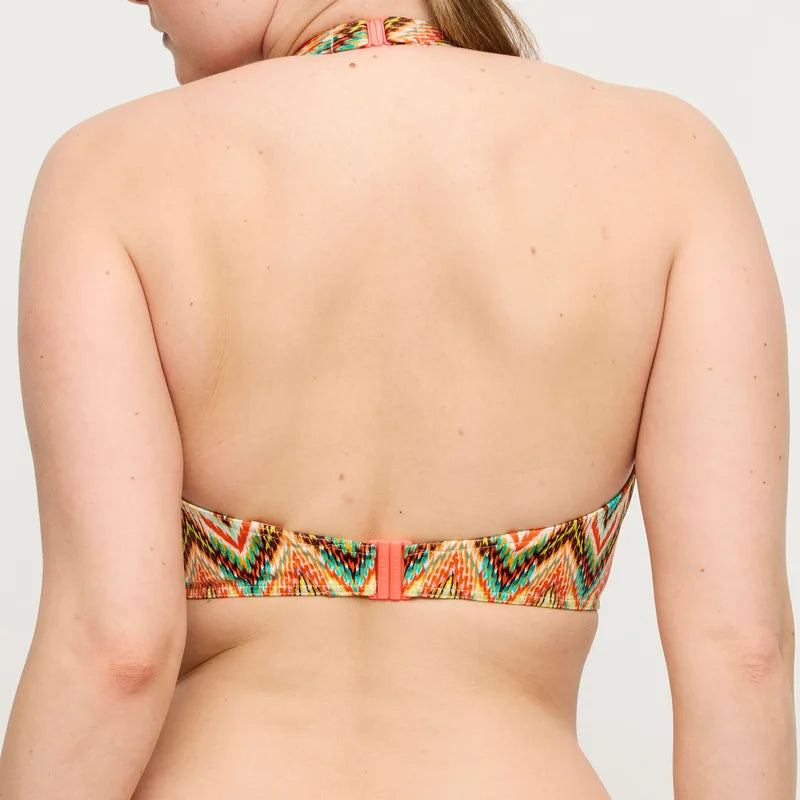 PrimaDonna Swimwear - Tubou Half Padded Plunge Bikini Top Ikat Summer