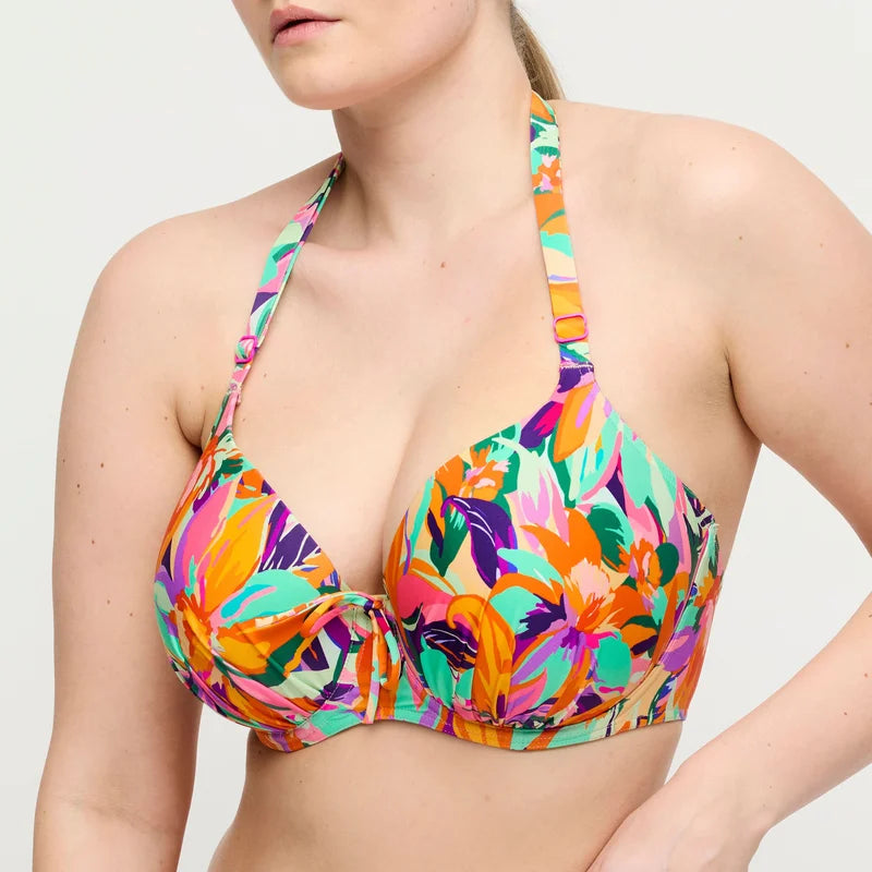 PrimaDonna Swimwear - Varadeo Padded Heartshape Bikini Top Bright Tropics