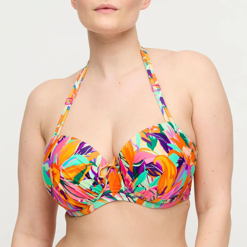 PrimaDonna Swimwear - Varadeo Padded Balcony Bikini Top Bright Tropics