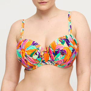 PrimaDonna Swimwear - Varadeo Padded Balcony Bikini Top Bright Tropics