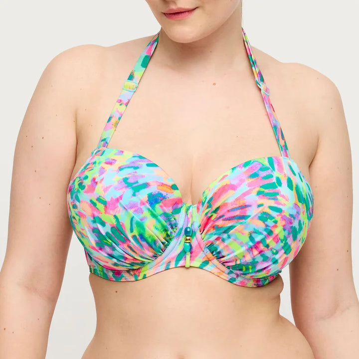 PrimaDonna Swimwear - Douala Padded Balcony Bikini Top Impressionist Summer