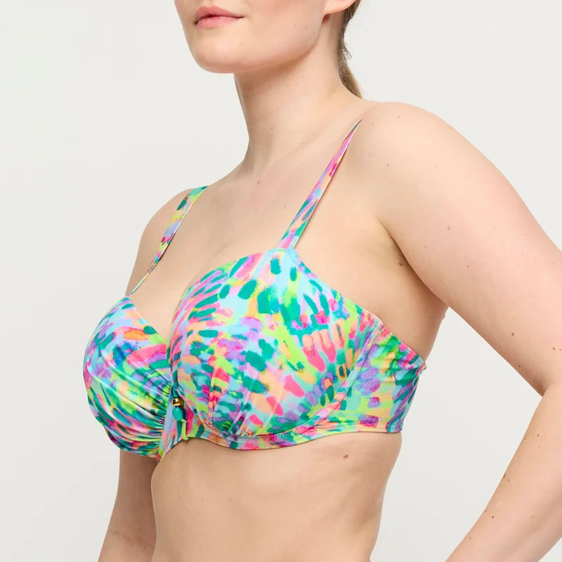 PrimaDonna Swimwear - Douala Padded Balcony Bikini Top Impressionist Summer