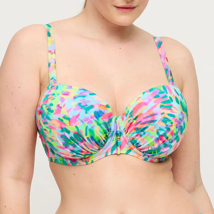 PrimaDonna Swimwear - Douala Padded Balcony Bikini Top Impressionist Summer