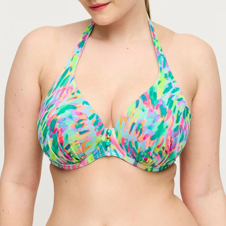 PrimaDonna Swimwear - Douala Half Padded Plunge Bikini Top Impressionist Summer