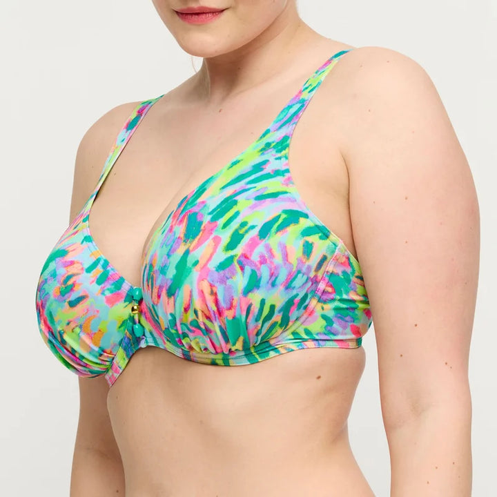 PrimaDonna Swimwear - Douala Half Padded Plunge Bikini Top Impressionist Summer