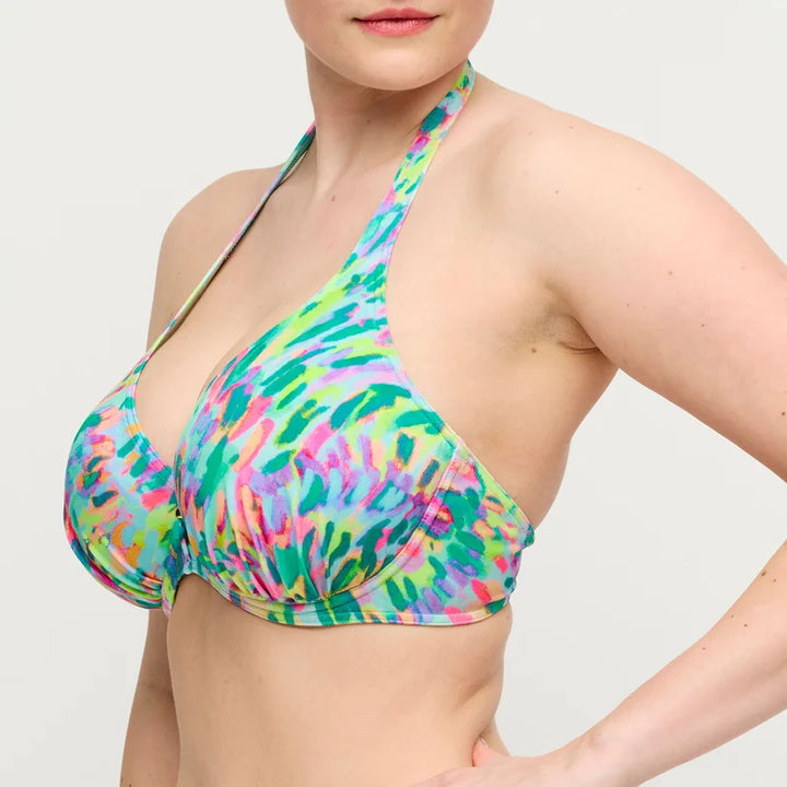 PrimaDonna Swimwear - Douala Half Padded Plunge Bikini Top Impressionist Summer
