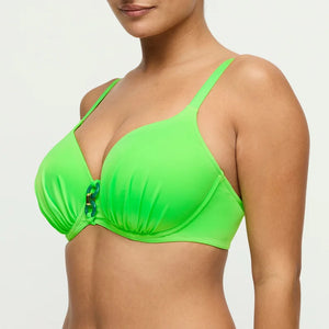 PrimaDonna Swimwear - Pilon Padded Heartshape Bikini Top Neon Lime