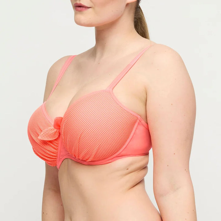 PrimaDonna Swimwear - Rivas Padded Balcony Bikini Top Neon Fiesta