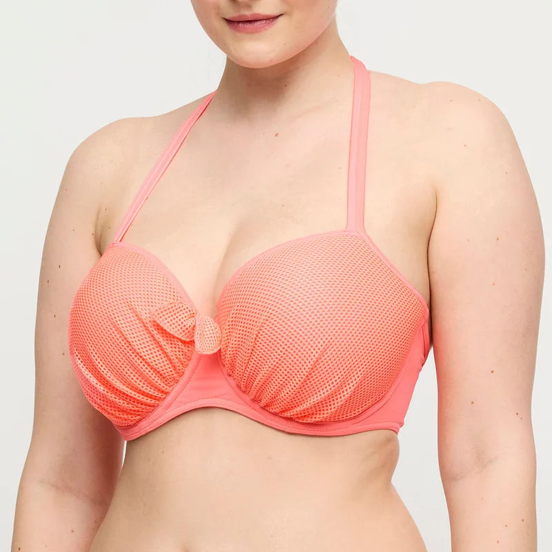 PrimaDonna Swimwear - Rivas Padded Balcony Bikini Top Neon Fiesta