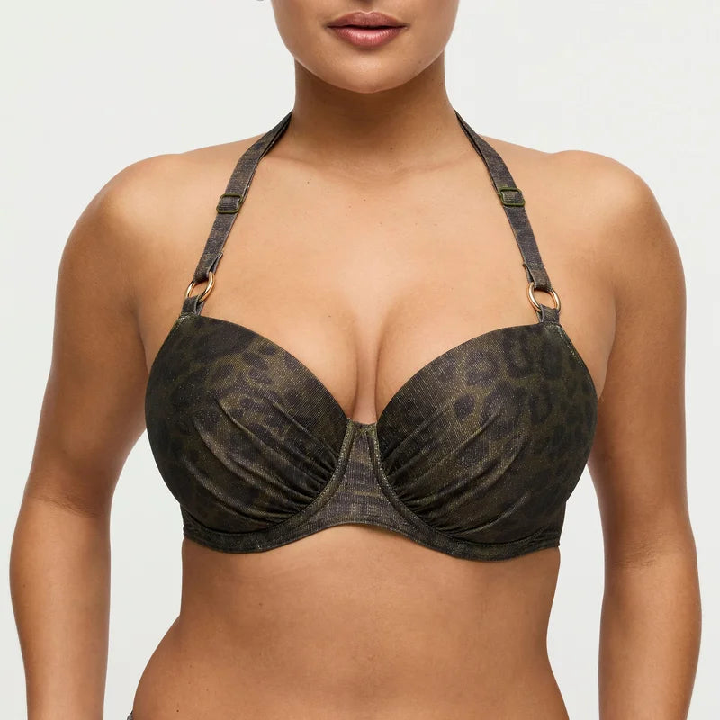 PrimaDonna Swimwear - Ratjada Padded Balcony Bikini Top Jungle Jaguar