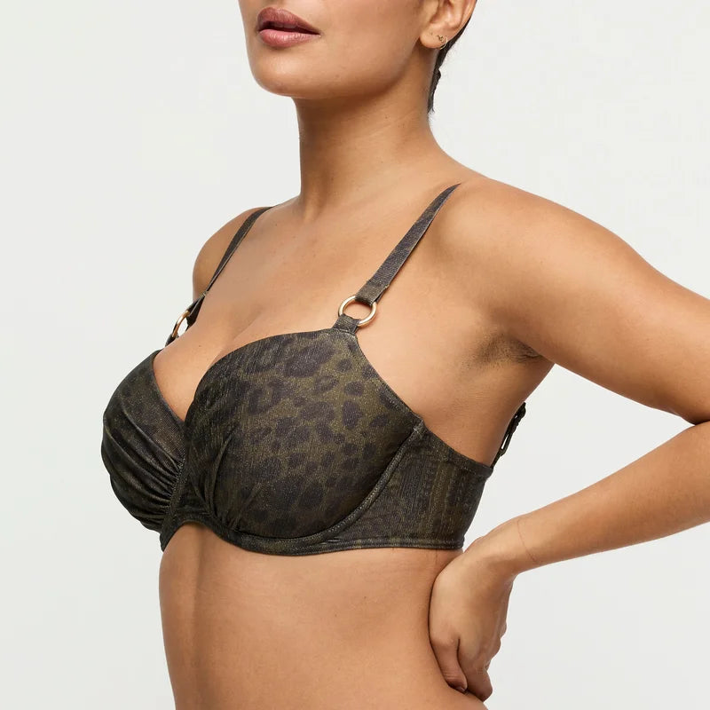 PrimaDonna Swimwear - Ratjada Padded Balcony Bikini Top Jungle Jaguar