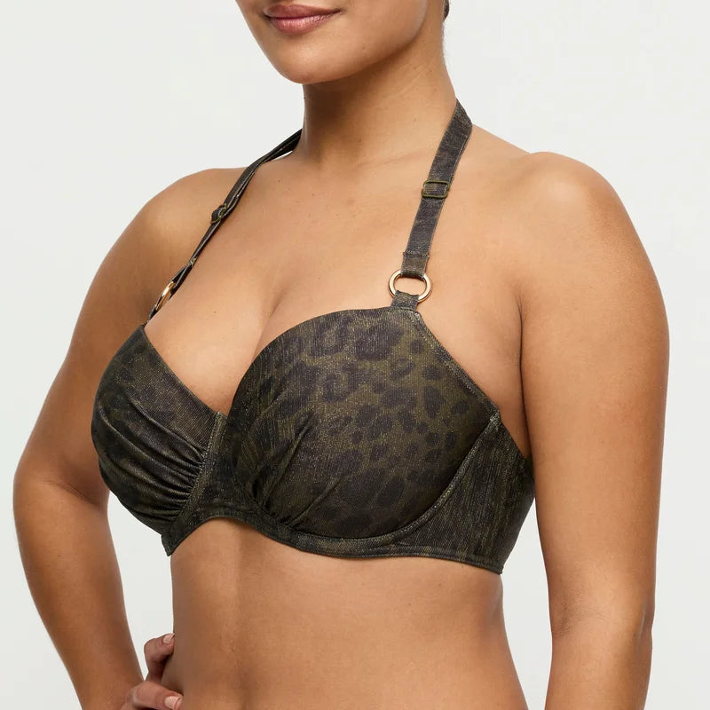 PrimaDonna Swimwear - Ratjada Padded Balcony Bikini Top Jungle Jaguar