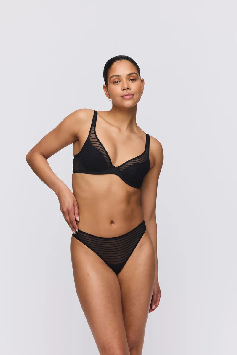 Marie Jo - Basyl Half Padded Plunge Bra Black