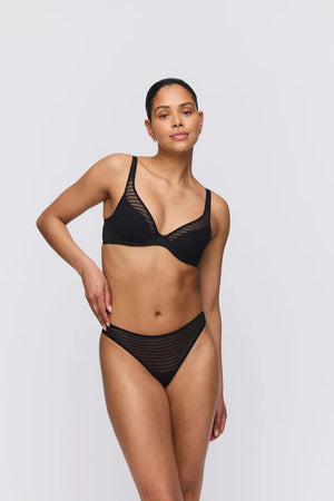 Marie Jo - Basyl Half Padded Plunge Bra Black
