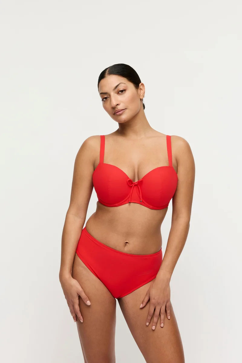 PrimaDonna Swimwear - Aswan Padded Balcony Bikini Top Fiesta Red