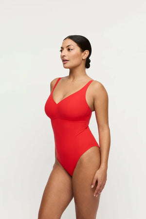 PrimaDonna Swimwear - Aswan Plunge Swimsuit Wireless Fiesta Red