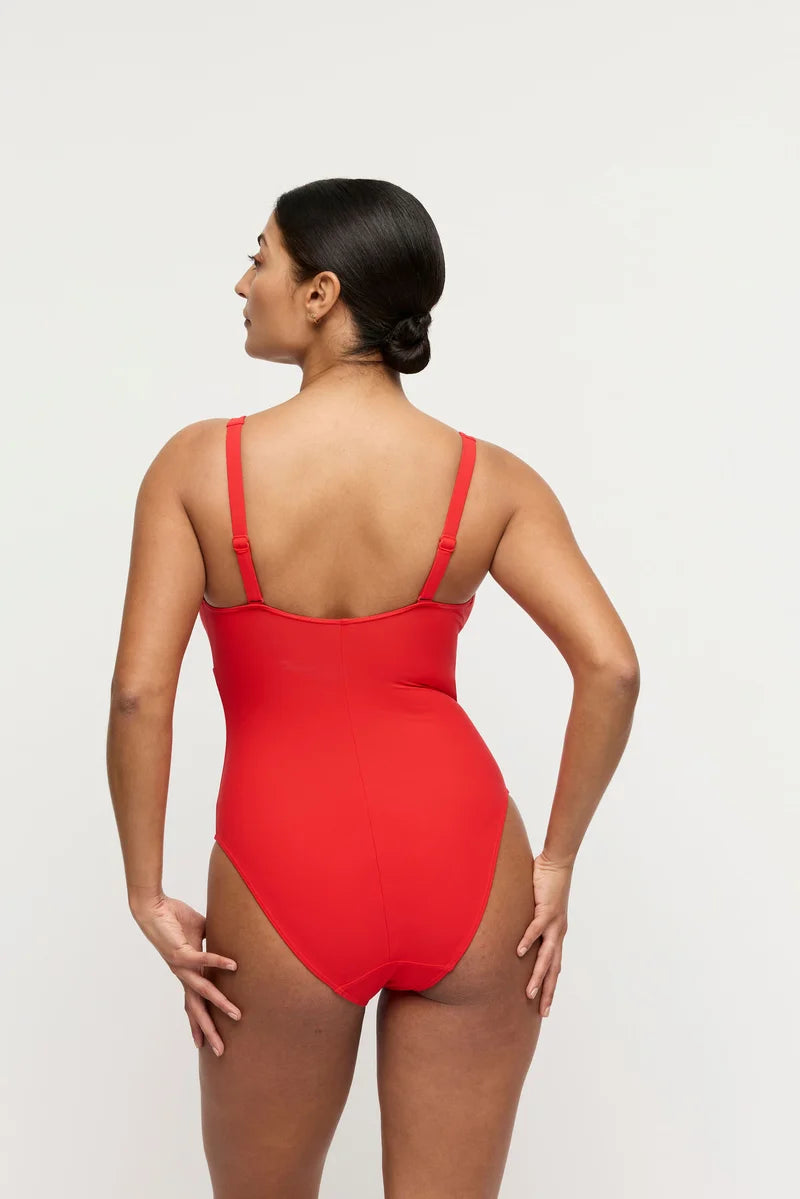 PrimaDonna Swimwear - Aswan Plunge Swimsuit Wireless Fiesta Red