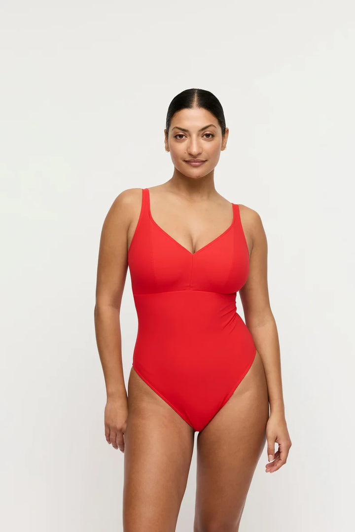 PrimaDonna Swimwear - Aswan Plunge Swimsuit Wireless Fiesta Red