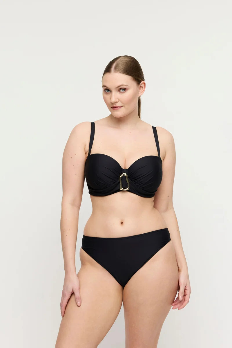 PrimaDonna Swimwear - Uvita Padded Strapless Bikini Top Black