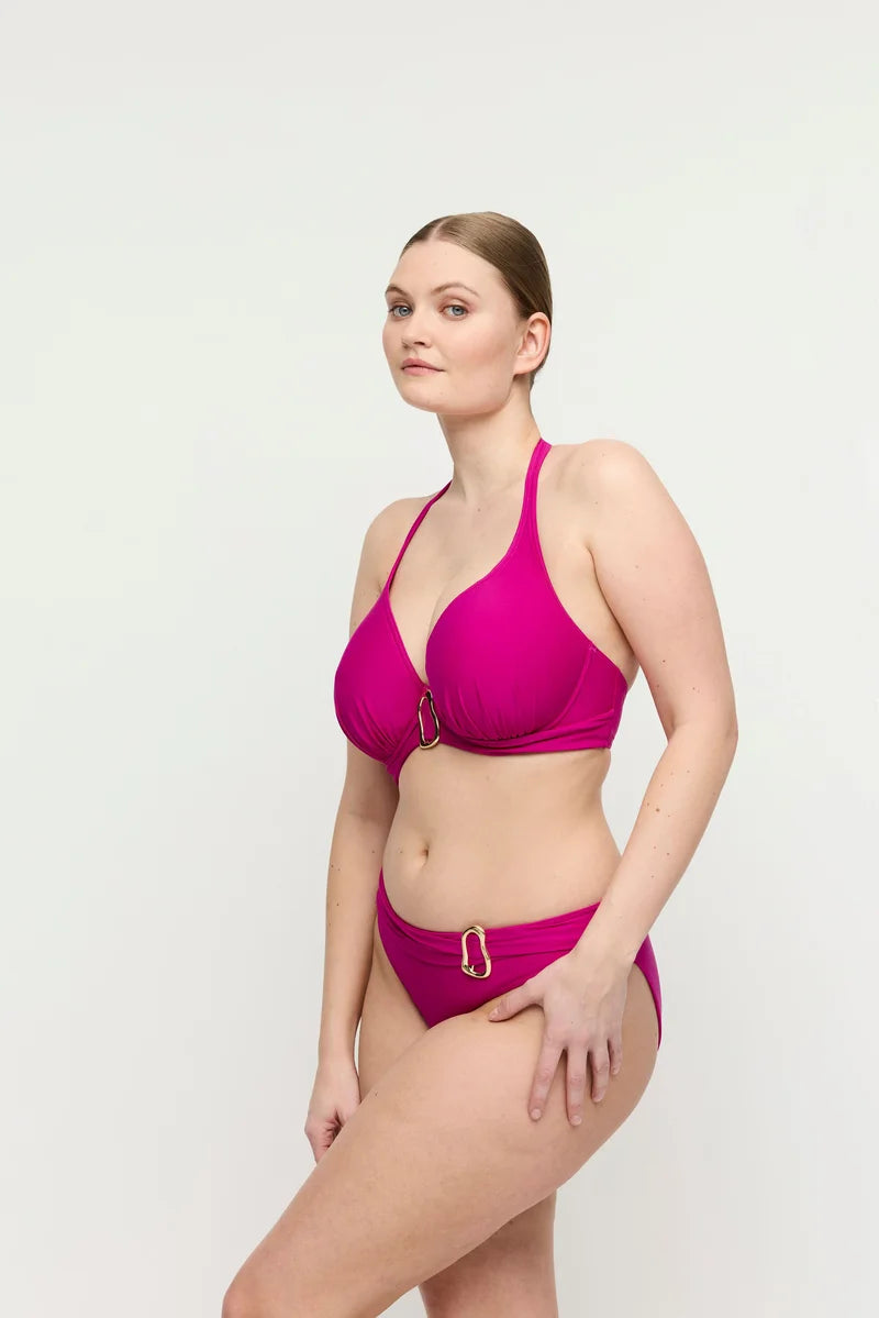 PrimaDonna Swimwear - Uvita Padded Plunge Bikini Top Deep Magenta