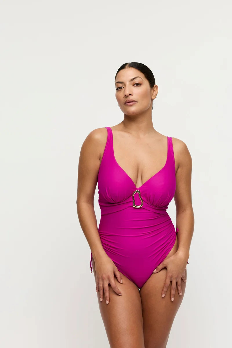 PrimaDonna Swimwear - Uvita Plunge Swimsuit Deep Magenta