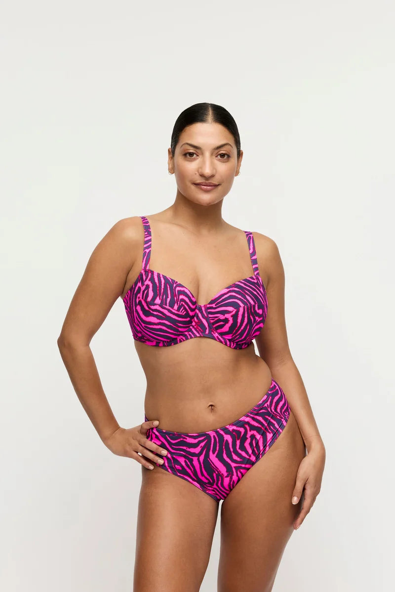PrimaDonna Swimwear - Malabo Full Cup Bikini Top Hot Pink Zebra