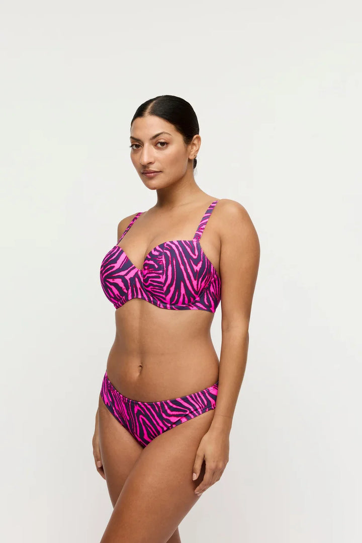 PrimaDonna Swimwear - Malabo Padded Balcony Bikini Top Hot Pink Zebra