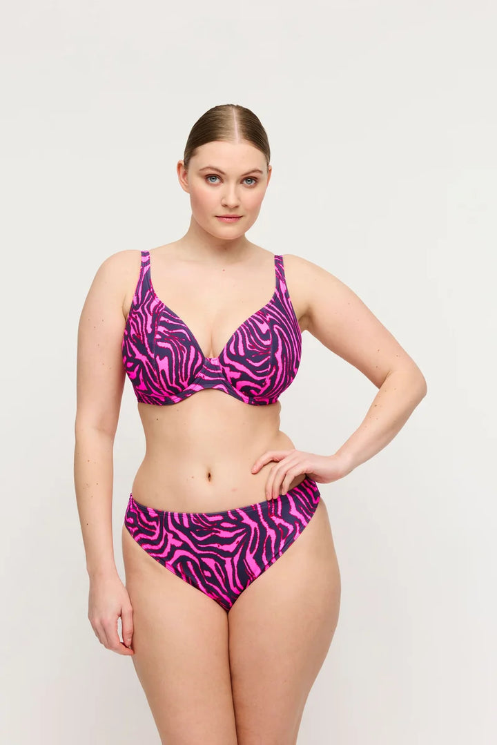 PrimaDonna Swimwear - Malabo Bikini Briefs Brazilian Hot Pink Zebra