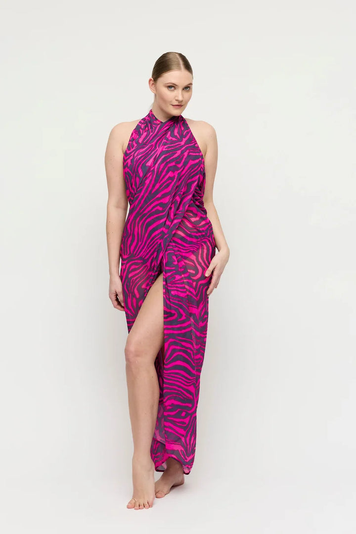 PrimaDonna Swimwear - Malabo Swimwear Pareo Hot Pink Zebra