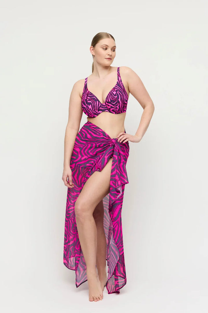 PrimaDonna Swimwear - Malabo Swimwear Pareo Hot Pink Zebra