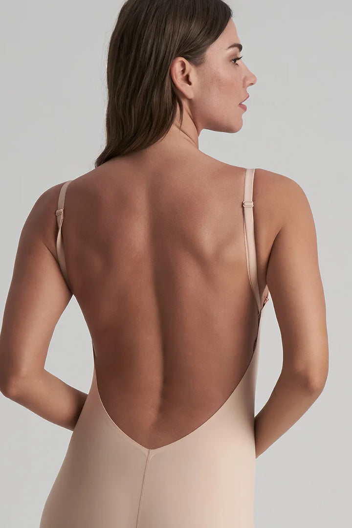 ByeBra - Low Back Shapewear (Light Support) Low Back Bodysuit Short Beige