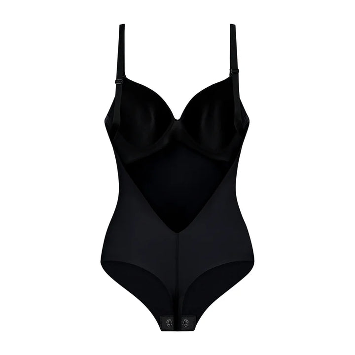 ByeBra - Low Back Shapewear (Light Support) Low Back Bodysuit Thong Black