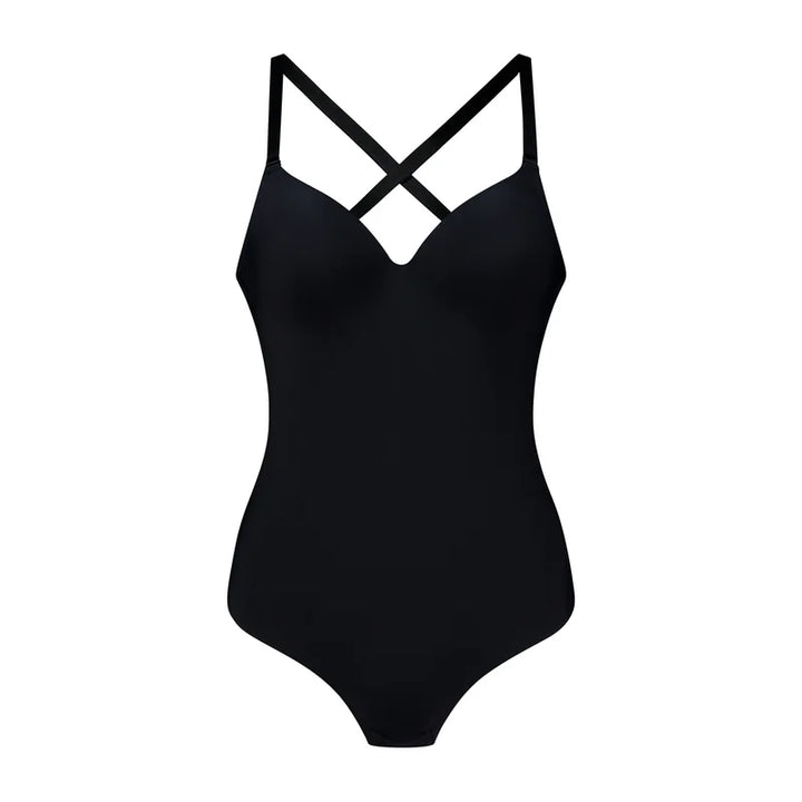 ByeBra - Low Back Shapewear (Light Support) Low Back Bodysuit Thong Black