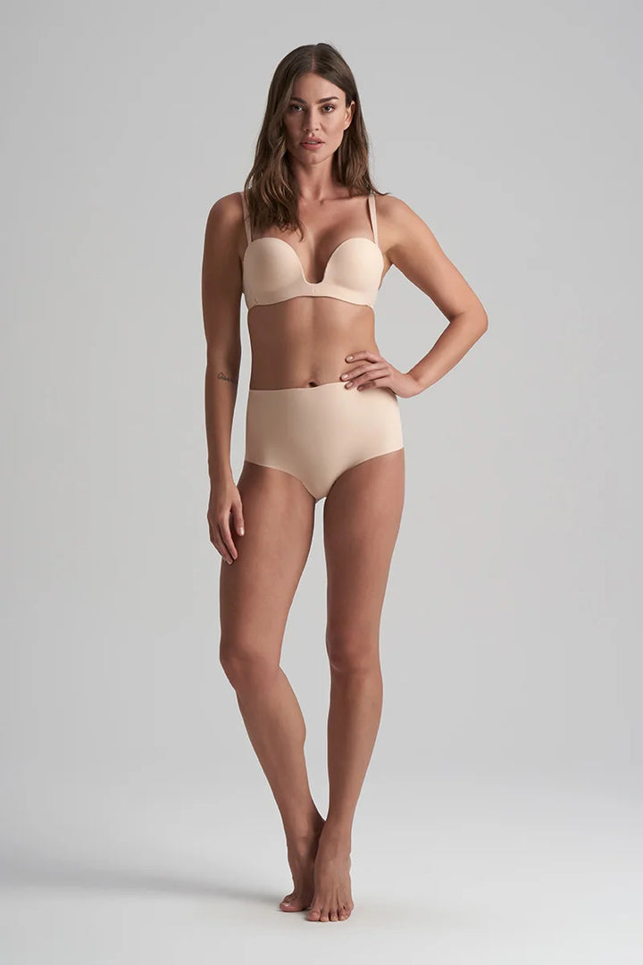 ByeBra - Low Back Shapewear (Light Support) Low Back Mid Waist Brief Beige