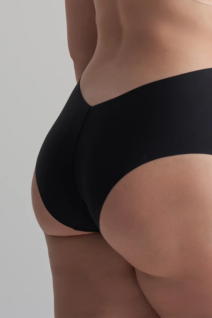 ByeBra - Low Back Shapewear (Light Support) Low Back Mid Waist Brief Black