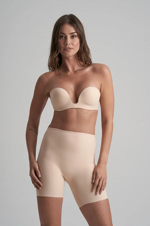 ByeBra - Low Back Shapewear (Light Support) Low Back Mid Waist Short Beige