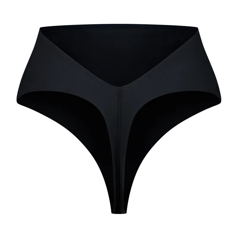 ByeBra - Low Back Shapewear (Light Support) Low Back Mid Waist Thong Black