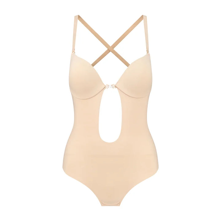 ByeBra - Low Back Shapewear (Light Support) Low Back Sensual Bodysuit Beige